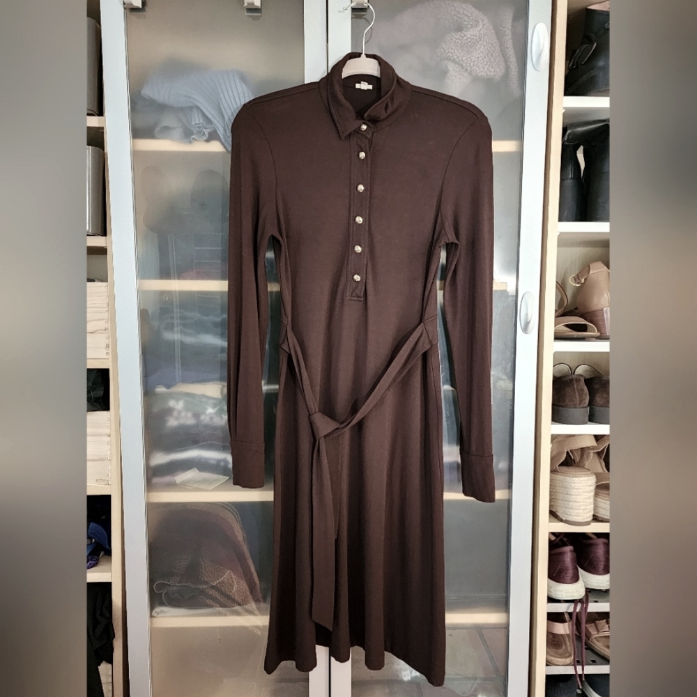 Vintage J.Crew Chocolate Brown Knit Dress